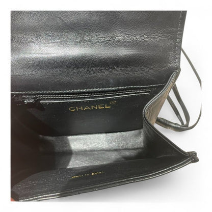 Chanel ⑤ Tassel Mini Shoulder Bag Women Black FREE
