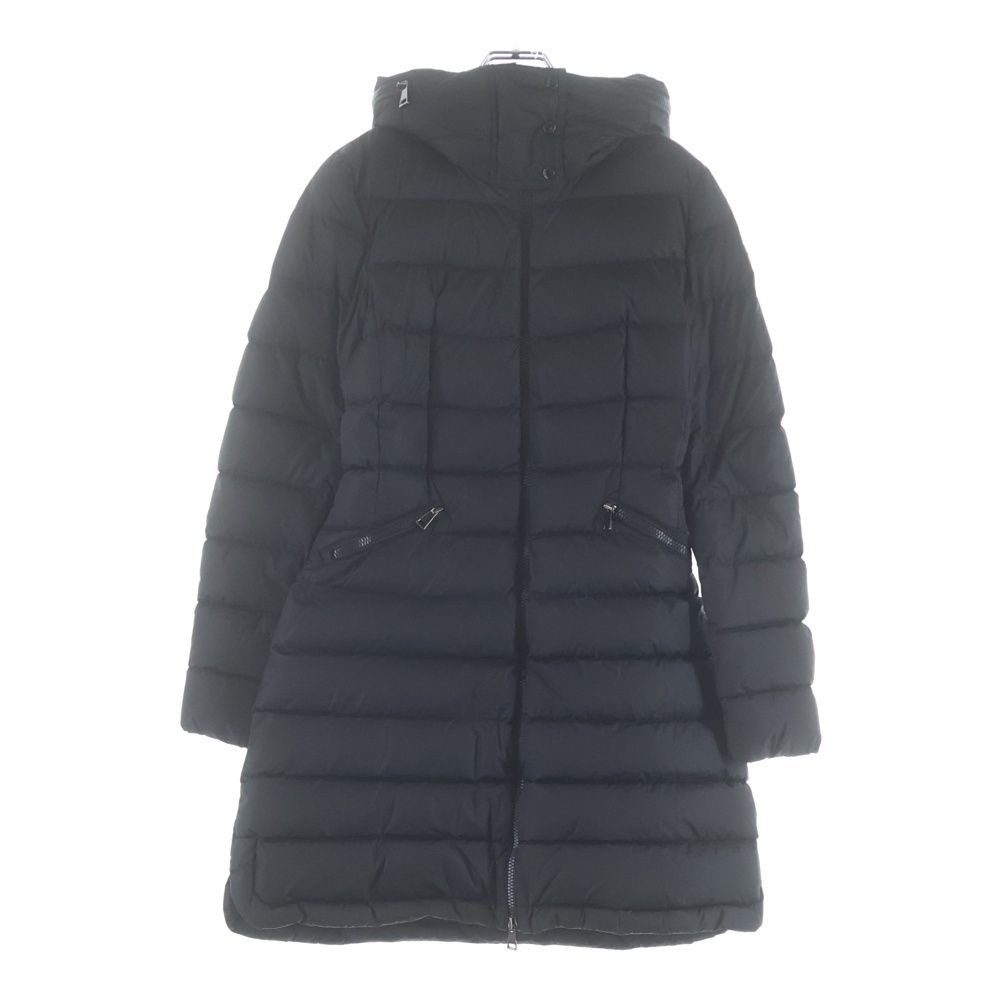 Moncler Flammette Giubbotto Long Down Jacket with Hood Black