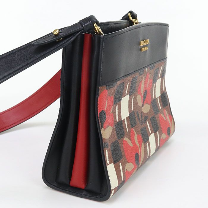 Prada Shoulder Bag Bibliotheque Pr85564 Shoulder Bag Leather Shoulder Bag Ladies