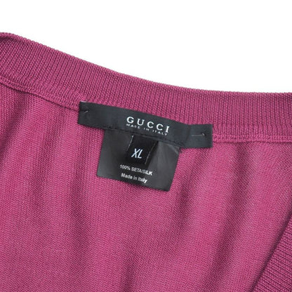 Gucci Knitwear Size XL All Silk GG Logo V-neck Sweater [recommended] 20250717