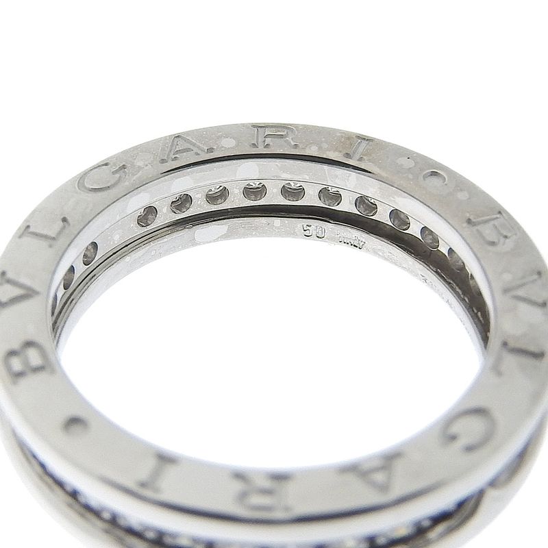 Bvlgari Bulgari B-zero1 Eternity 18kwhite Gold With Diamonds #9.5 Ladies 6.0g