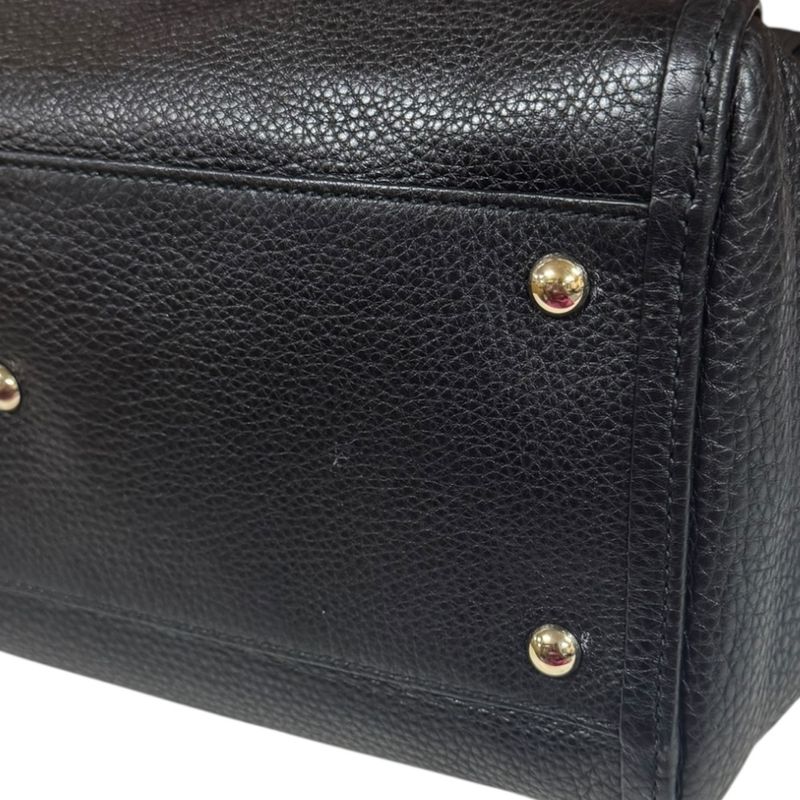 Gucci Soho Shoulder Bag Leather 282309 Black Ladies Gucci  Gucci