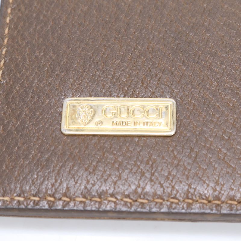Vintage Old Gucci Leather Notebook Cover Brown Notebook Diary Case Stationery