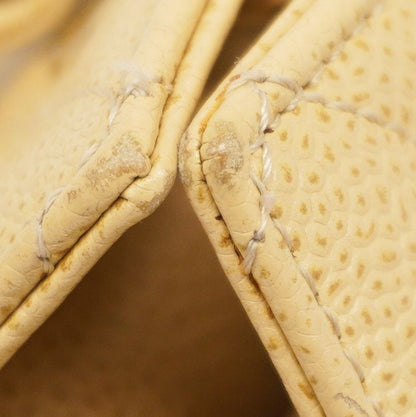 Chanel Shoulder Bag Matelasse Caviar Skin Beige Chien Pan Gold Hardware Women