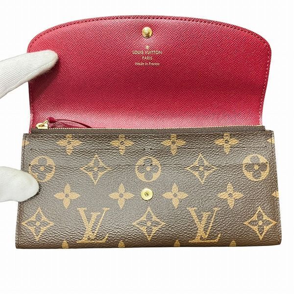 Louis Vuitton Monogram Portefeuille Emily M60697 Fuchsia Long Wallet Women