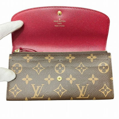Louis Vuitton Monogram Portefeuille Emily M60697 Fuchsia Long Wallet Women