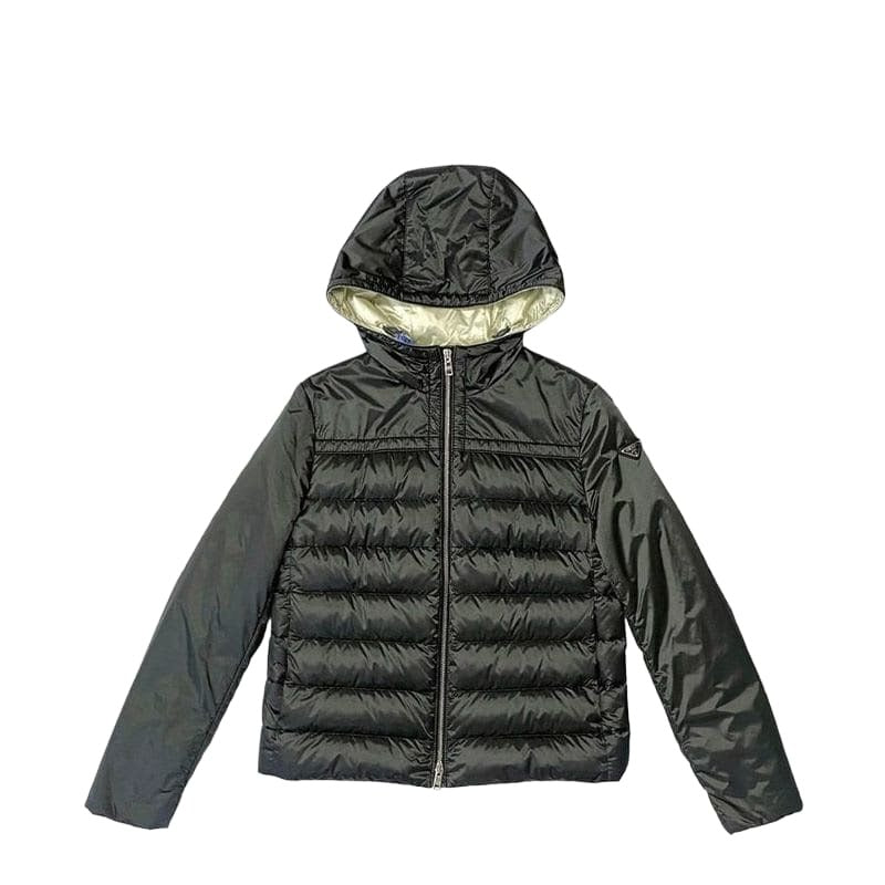 Prada Down Jacket Khaki Green Tessuto