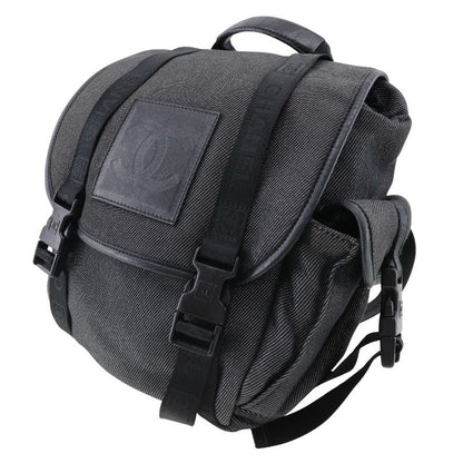 Chanel Backpack Sport Line Coco Mark Canvas Black/silver Women's Backpack/daypac