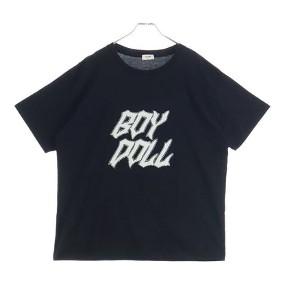 Celine Boy Doll Line Stone Logo Short Sleeve T-Shirt Black
