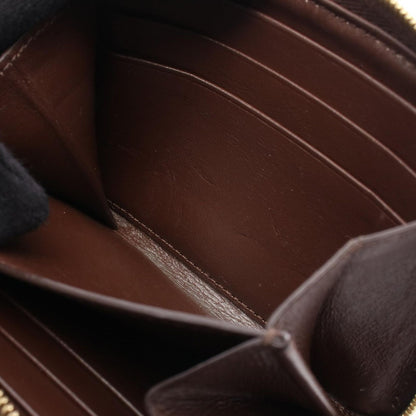 Celine Coin Case CC Charm Dark Brown Leather Compact Wallet — view 6