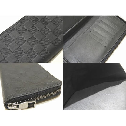 Louis Vuitton Zippy Vertical Wallet Damier Infini Noir Black — view 3