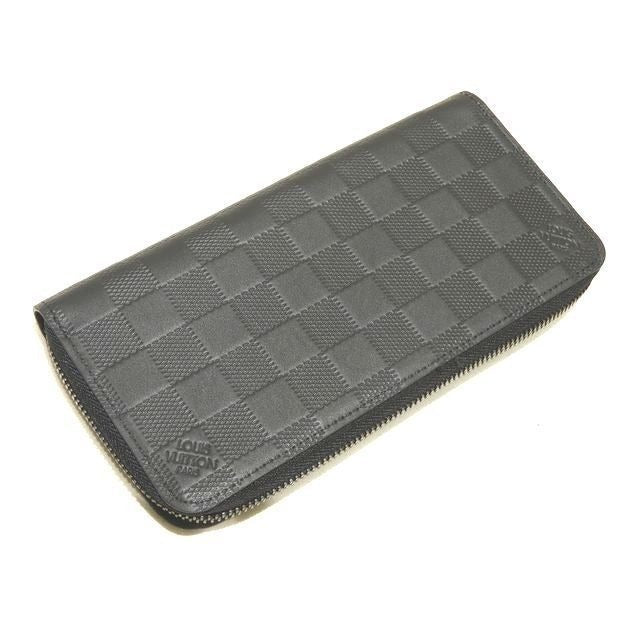 Louis Vuitton Zippy Vertical Wallet Damier Infini Noir Black