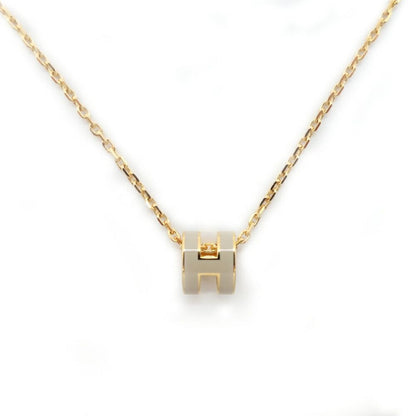 Hermes Necklace Mini Pop Ro Cover le Grey Gold