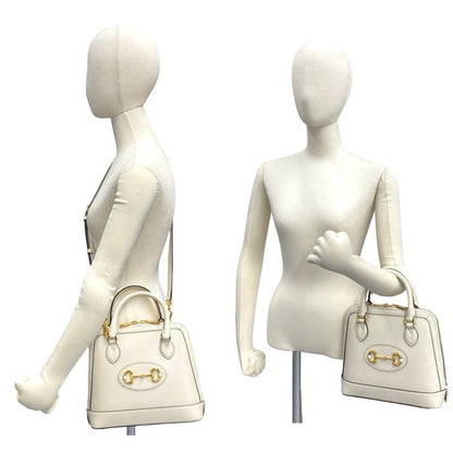 Gucci Horsebit Leather 2-Way Shoulder Bag Ivory — view 2