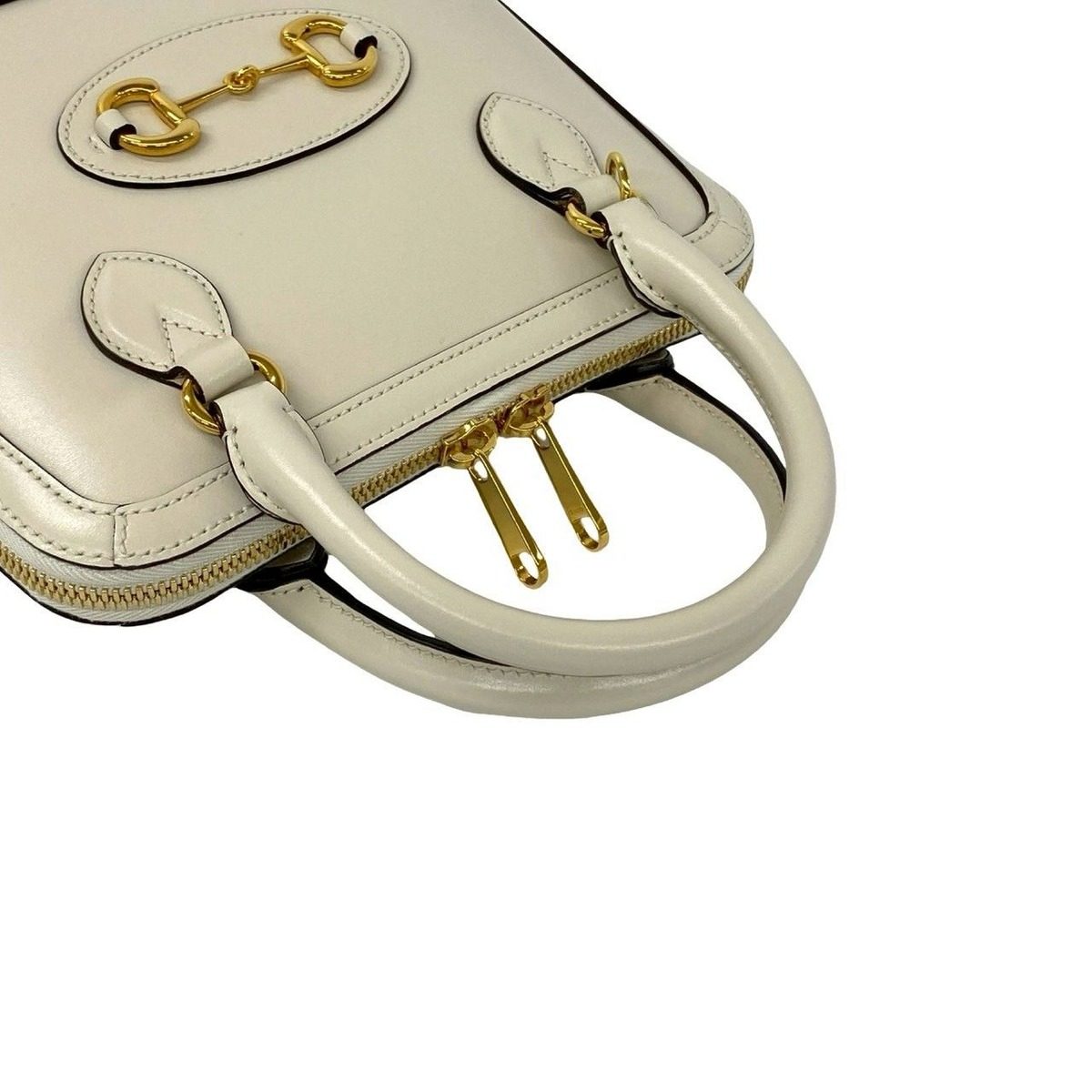 Gucci Horsebit Leather 2-Way Shoulder Bag Ivory — view 4