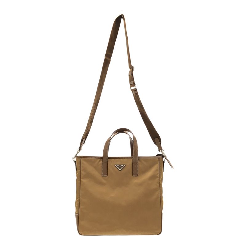 Prada - Re-nylon X Saffiano Leather 2-way Shoulder Tote Bag Fully Lined With