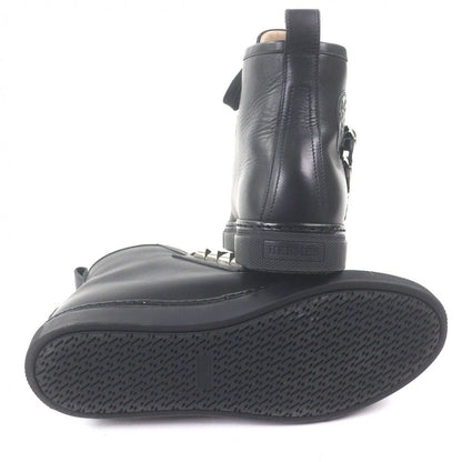 Hermes Lennox Collier de Chien Lace Up High Cut Sneakers Leather Shoes Black 40 — view 5