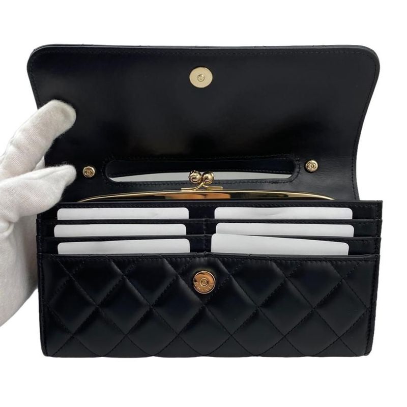 Chanel Ap2875 Flap Phone Case Black Random Seal Silver Hardware with Box and
