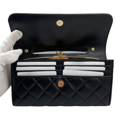 Chanel Ap2875 Flap Phone Case Black Random Seal Silver Hardware with Box and