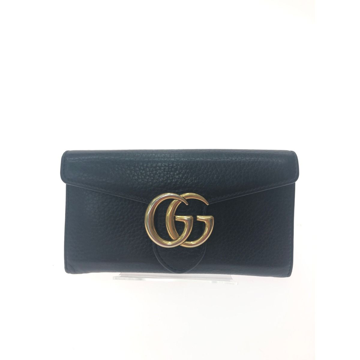 Gucci Women's Long Wallet GG Marmont Flap 400586 Black