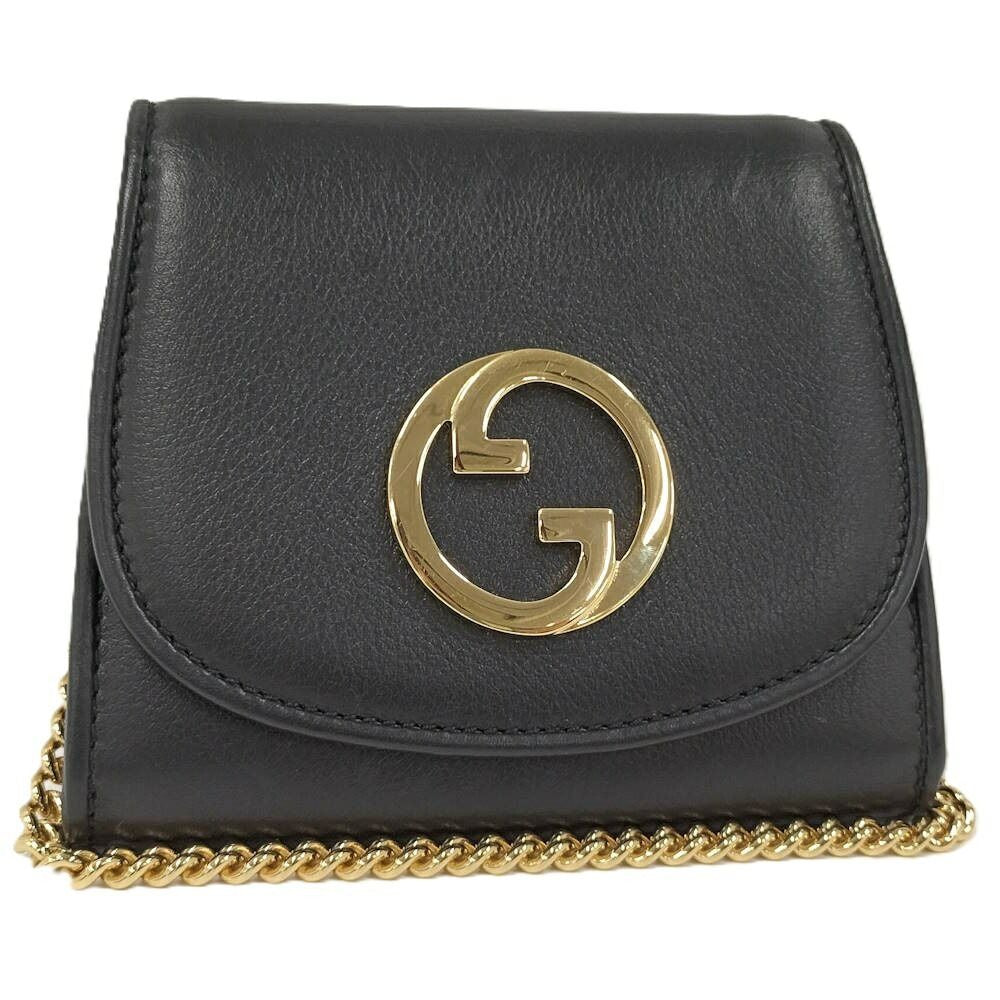 Gucci Chain Wallet Leather Black
