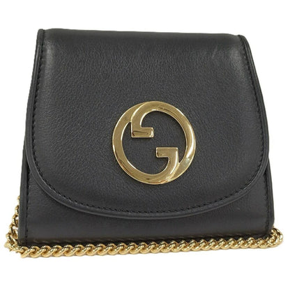 Gucci Chain Wallet Leather Black