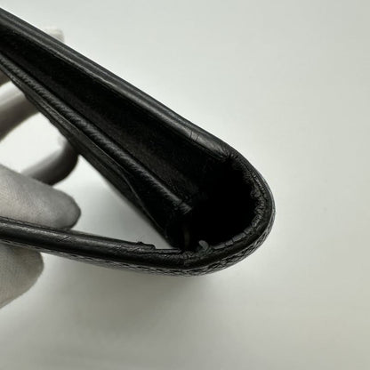 Louis Vuitton M32572 Portefeuille Braza Wallet Black Taiga Women Men Fashion