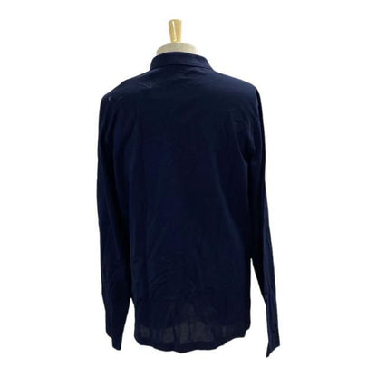 Prada Tops Shirts Polo Shirt Long Sleeve Apparel Cotton Navy Dark Blue [size L]
