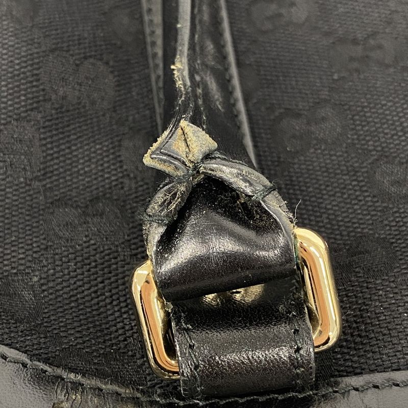 Gucci Handbag GG Canvas/sherry Line 114887 Canvas Black Gold Hardware Women