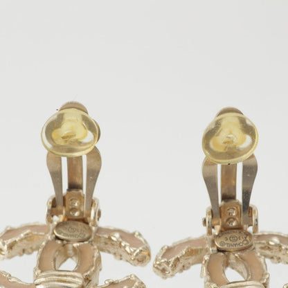 Chanel A13C GP Coco Mark Stone Earrings Accessories Pink