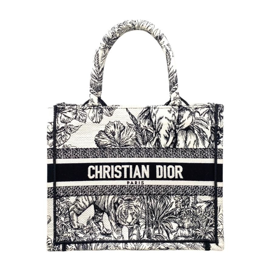 Christian Dior Handbag Book Tote Small M1265zeup Flower Animal Embroidery