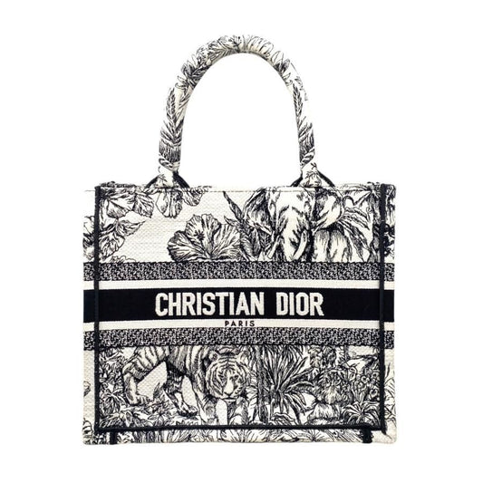 Christian Dior Handbag Book Tote Small M1265zeup Flower Animal Embroidery