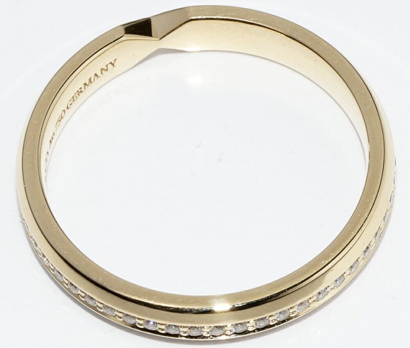 Tiffany & Co Ring 18K Yellow Gold With 012 Ct Diamond Nesting Narrow Band Ring