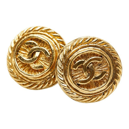 Chanel Vintage Coco Mark Gold Plated