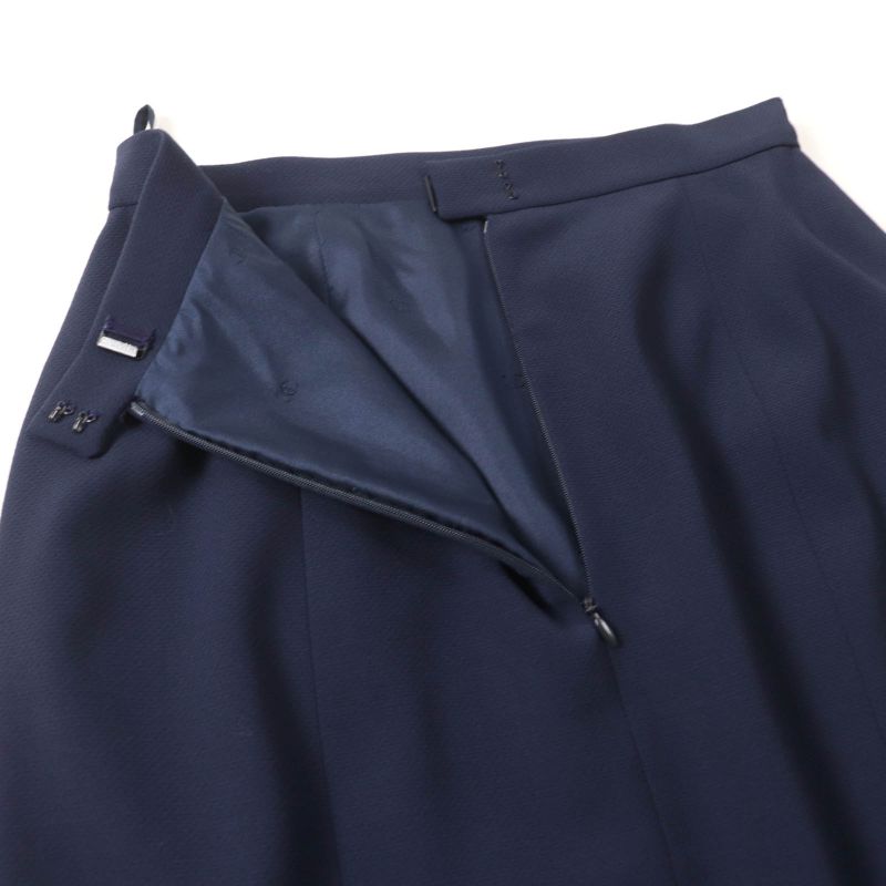 CHANEL Vintage 96P P06410v04616 100% Wool Coco Mark Button Jacket And Skirt