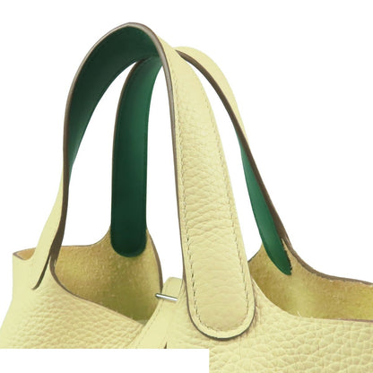 Hermes Picotin Lock PM Jaune Milton Vert Vertigo Silver Taurillon Swift Eclat — view 5