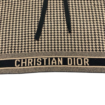 Christian Dior Outerwear Brown Black Knit Poncho Houndstooth