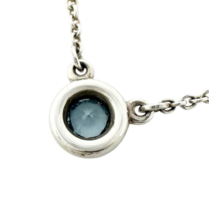 Tiffany & Co Elsa Peretti Color by the Yard Pendant Aquamarine Silver Blue — view 2