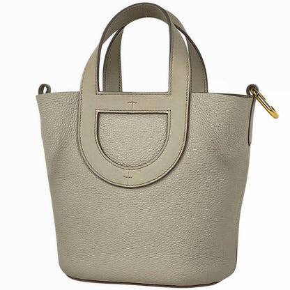 Hermes in the Loop 18 Handbag Taurillon Clemence Ivoryb