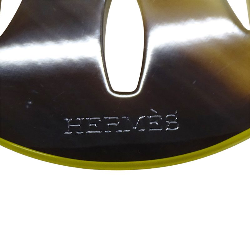 Hermes Necklace Tonkin Buffalo Horn Women's Branded Pendant Lacquer Yellow
