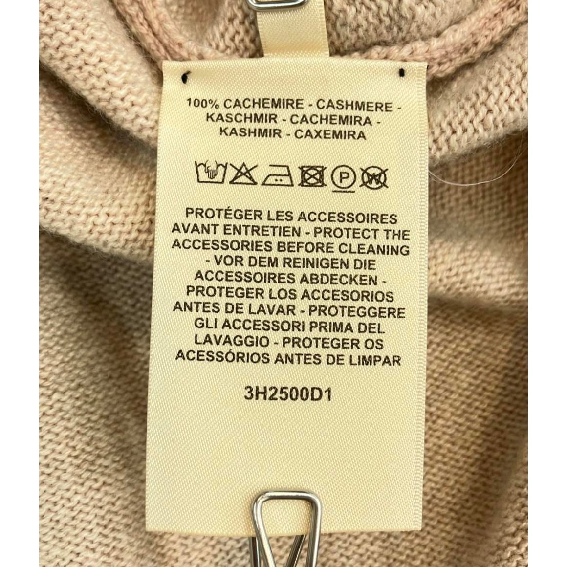 Hermes Long Sleeve Knit Dress 38 Pink Beige — view 5