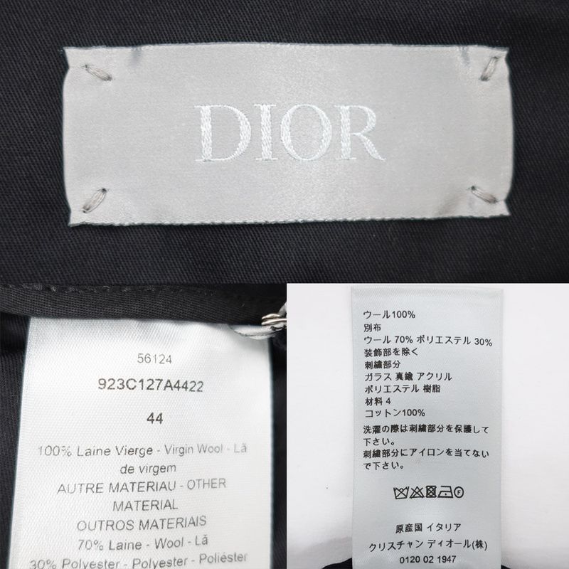 Dior BEE Embroidery Pants Bi-trousers 923c127a4422 Black Bee Zip