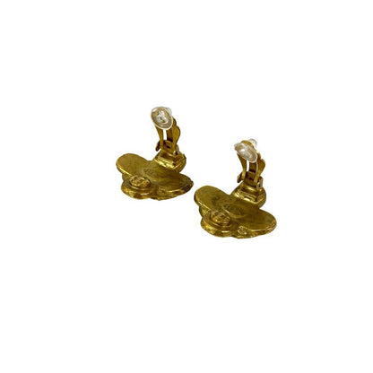 Chanel Vintage Coco Mark Motif GP Earrings Accessory Ladies 94A