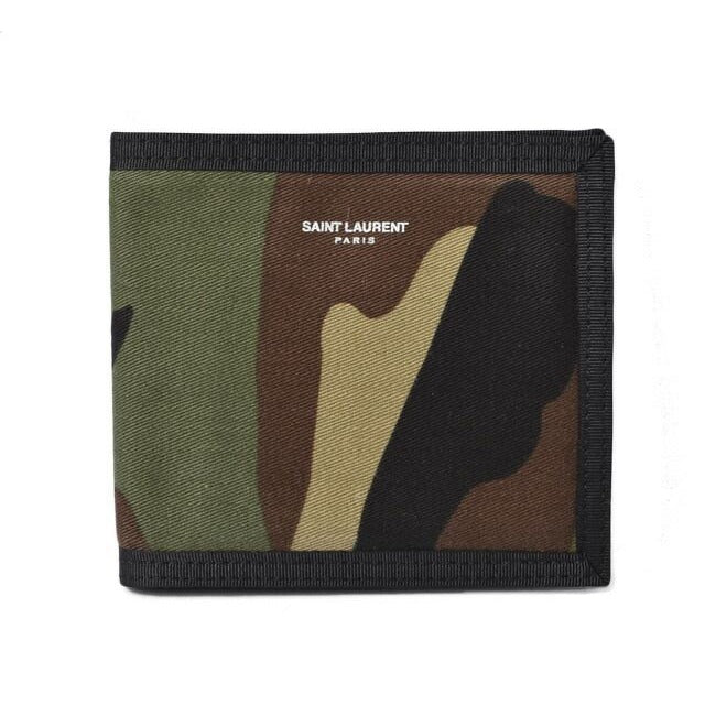 Saint Laurent Wallet YSL Foldable Military Army Green