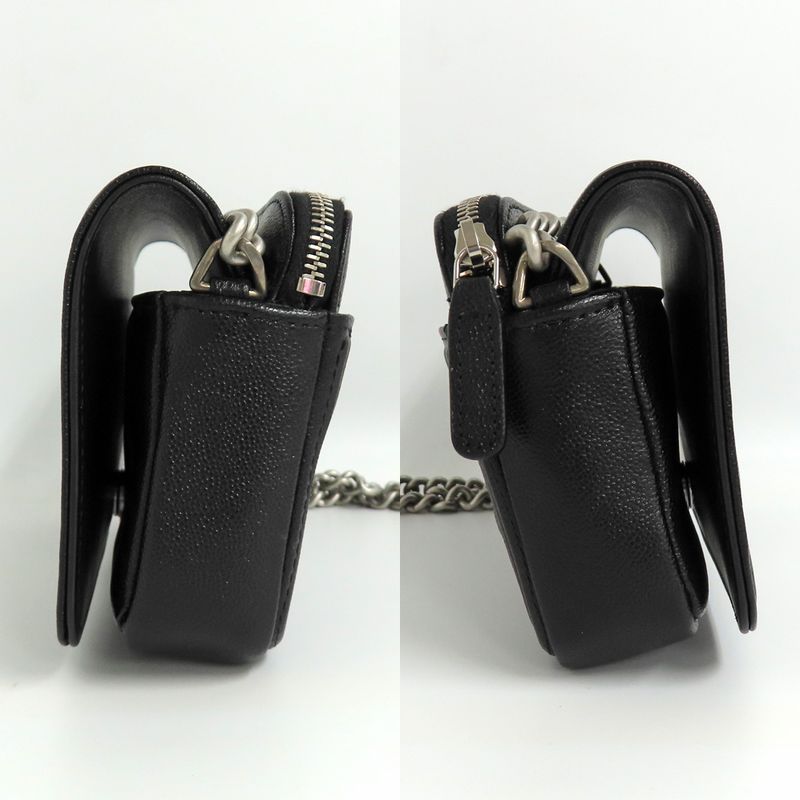 Chanel Boy Chanel Phone Case Ap3013 Shoulder Bag Black Caviar Skin