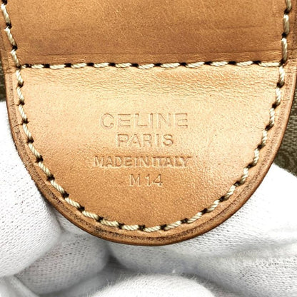 Celine M14 Handbag Mini Boston Macadam PVC Leather Beige Travel Vintage Ladies