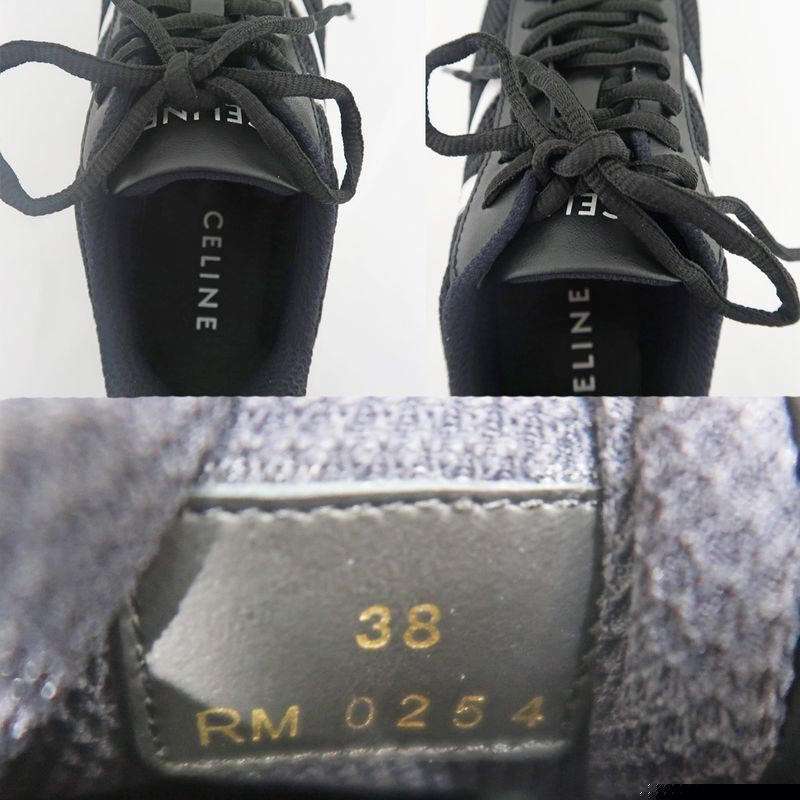 Celine Sneakers - Black White Size 38 Shoes Women's Apparel Women's