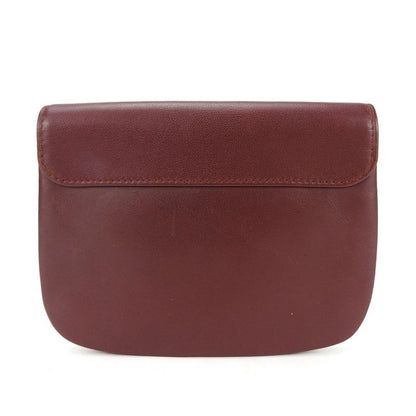 Cartier Pouch Must Line Leather Bordeaux Goldhardware Everyday Use Small Items
