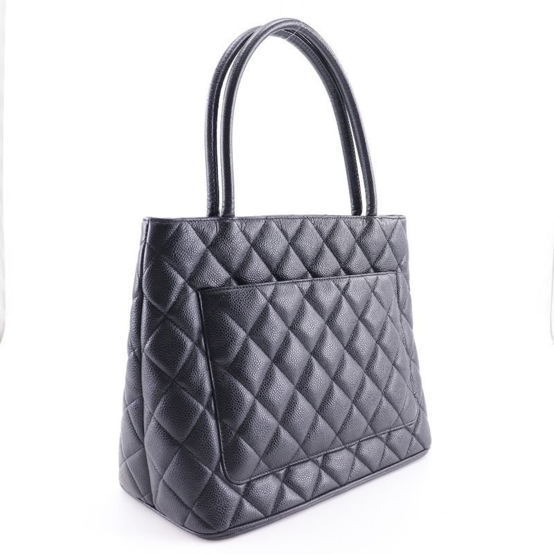 Chanel Reproduction Tote Caviar Skin Black Women's Tote Bag