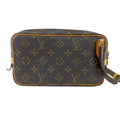 Louis Vuitton Pochette Monogram Shoulder Bag Gold Hardware